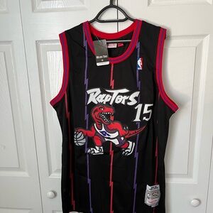 1998-99 Vince Carter #15 Raptors Mens Mitchell & Ness Swingman Jersey Black XL